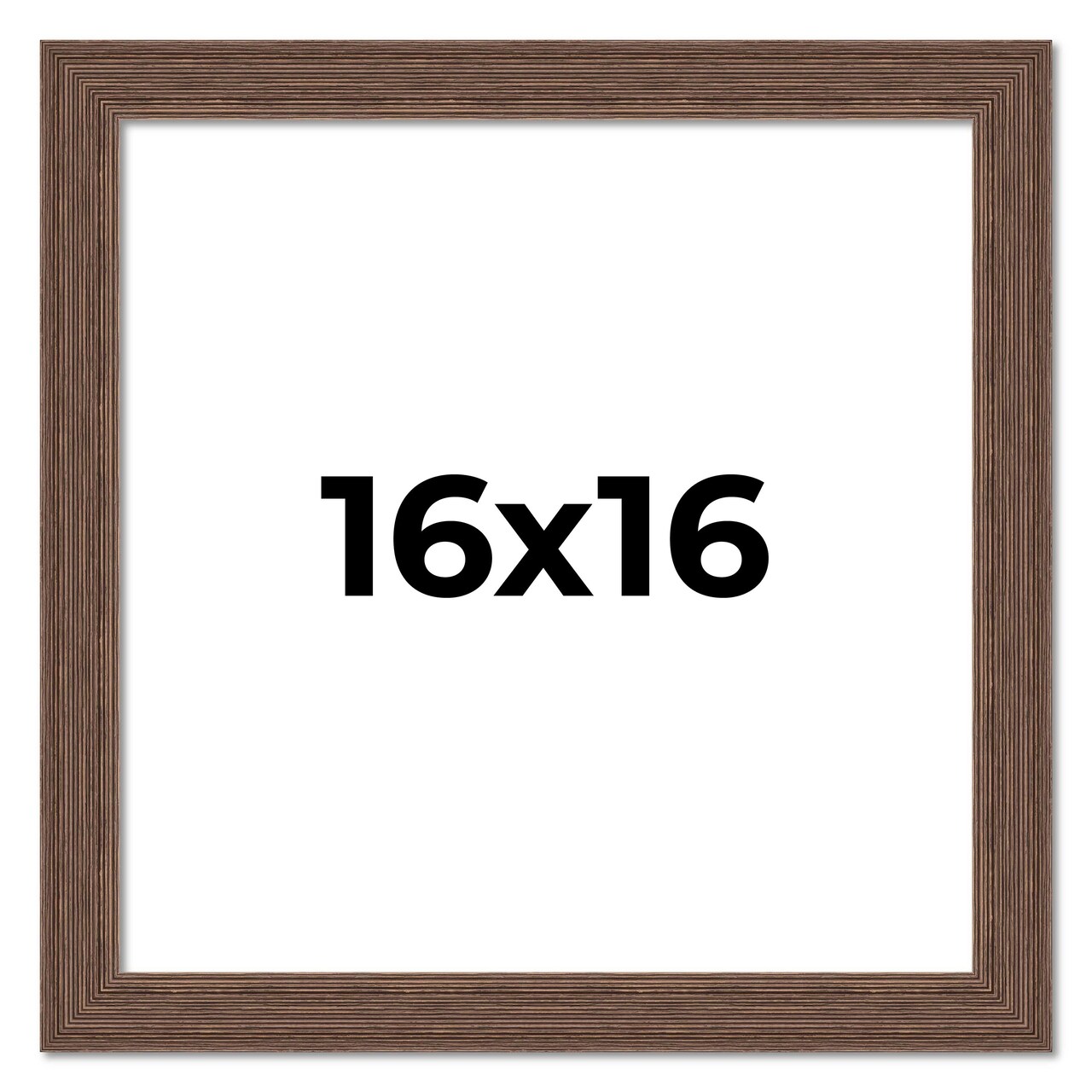16x16 Wide Barnwood Picture Frame with UV-Resistant Acrylic & Acid Free Backing, Available in 6 Paint Finishes - Grey, Brown, White, and Black